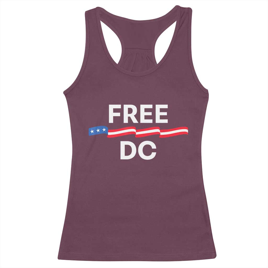 Free DC Racerback Tank Top Defend Washington D.C. Statehood Rights - Wonder Print Shop