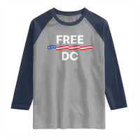 Free DC Raglan Shirt Defend Washington D.C. Statehood Rights - Wonder Print Shop