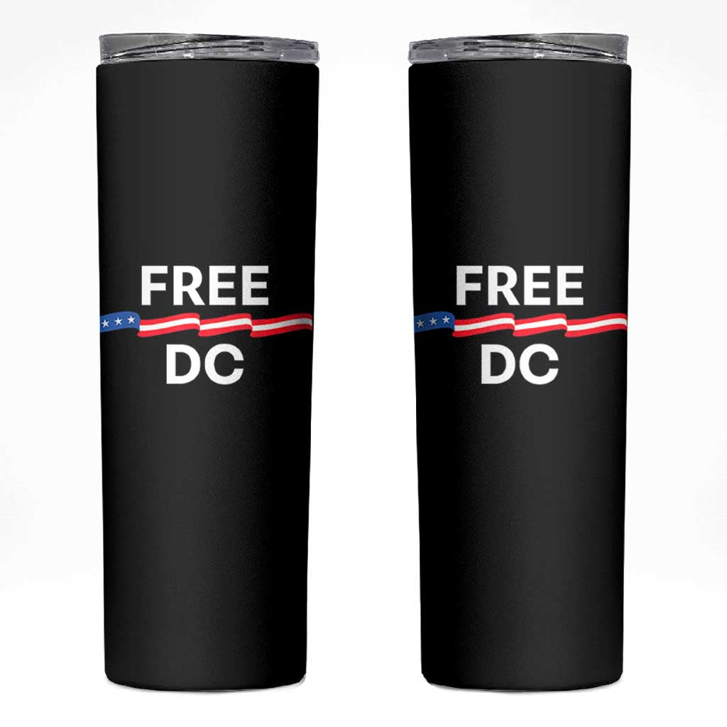 Free DC Skinny Tumbler Defend Washington D.C. Statehood Rights - Wonder Print Shop