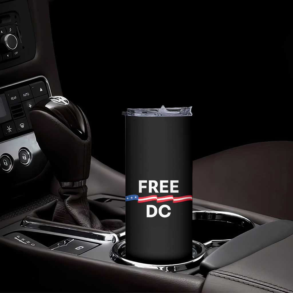 Free DC Skinny Tumbler Defend Washington D.C. Statehood Rights - Wonder Print Shop