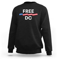 Free DC Sweatshirt Defend Washington D.C. Statehood Rights - Wonder Print Shop