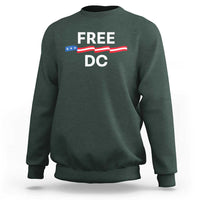 Free DC Sweatshirt Defend Washington D.C. Statehood Rights - Wonder Print Shop