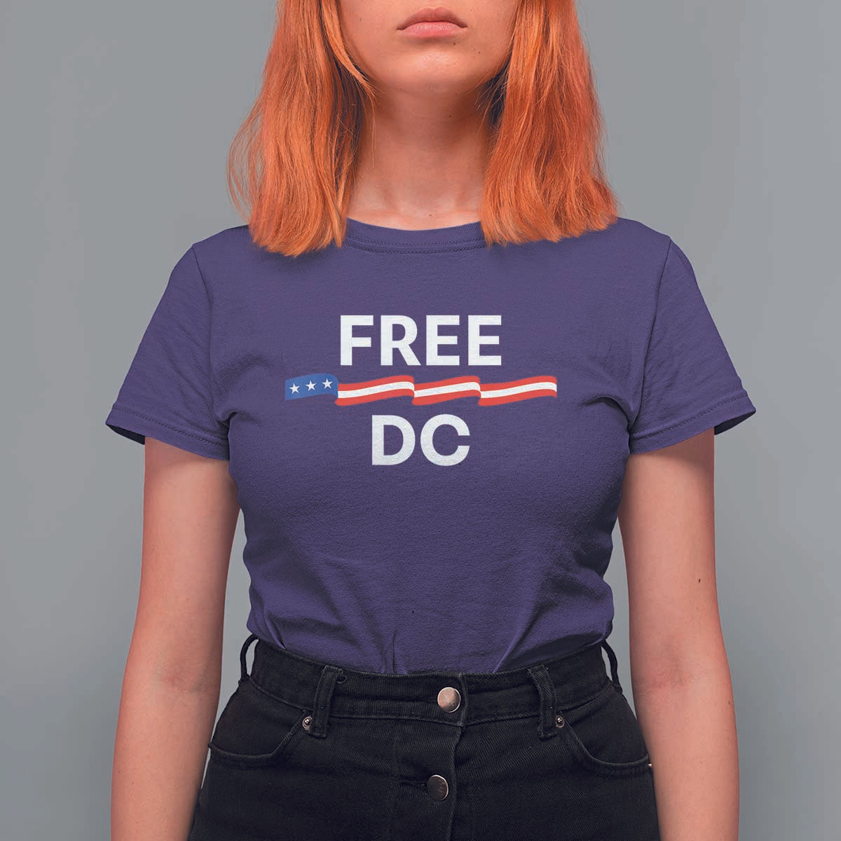 Free DC T Shirt For Women Defend Washington D.C. Statehood Rights - Wonder Print Shop