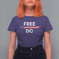 Free DC T Shirt For Women Defend Washington D.C. Statehood Rights - Wonder Print Shop