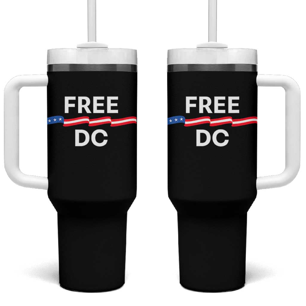 Free DC Tumbler With Handle Defend Washington D.C. Statehood Rights - Wonder Print Shop