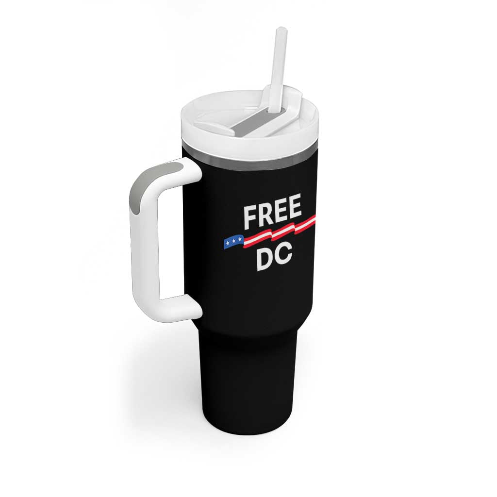 Free DC Tumbler With Handle Defend Washington D.C. Statehood Rights - Wonder Print Shop