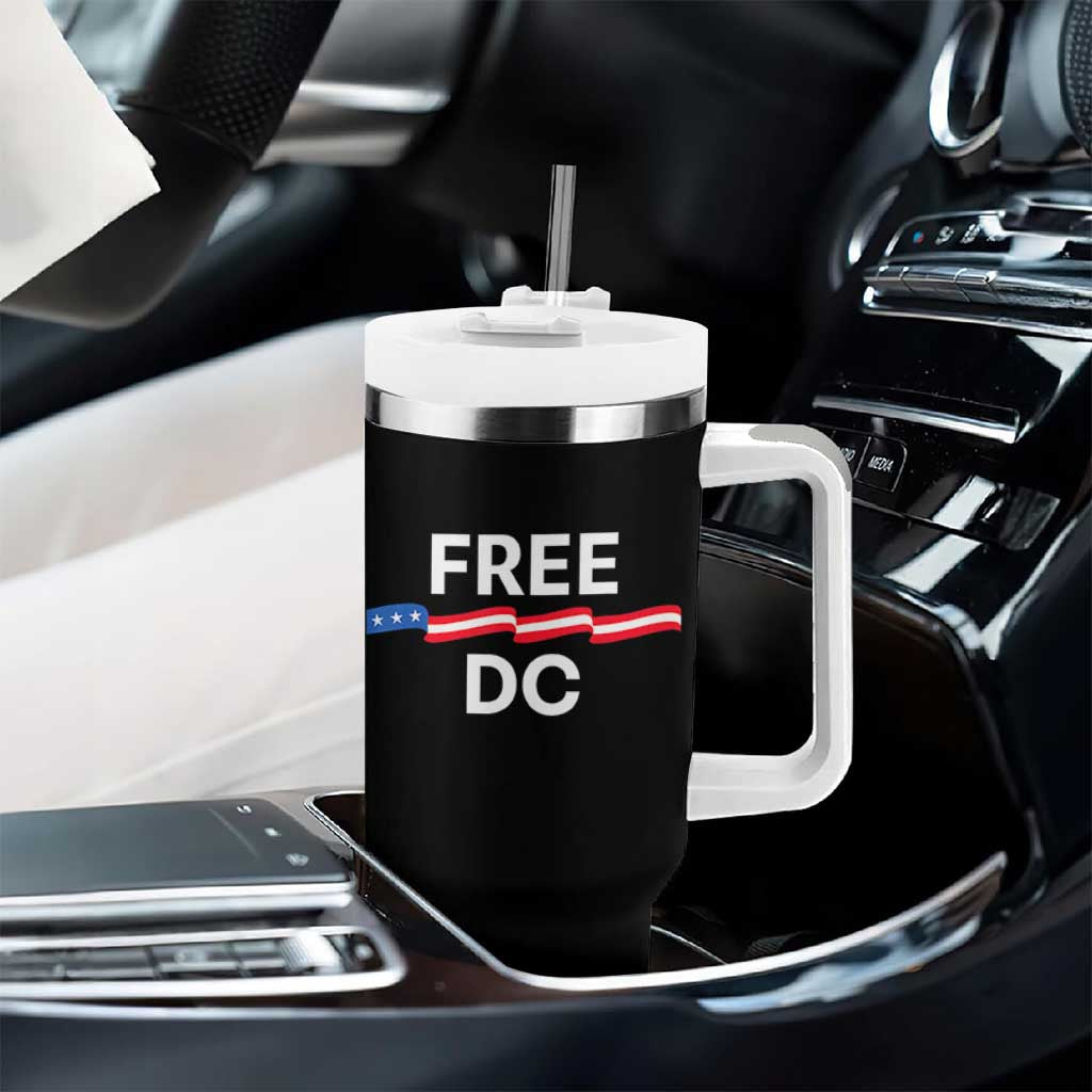Free DC Tumbler With Handle Defend Washington D.C. Statehood Rights - Wonder Print Shop