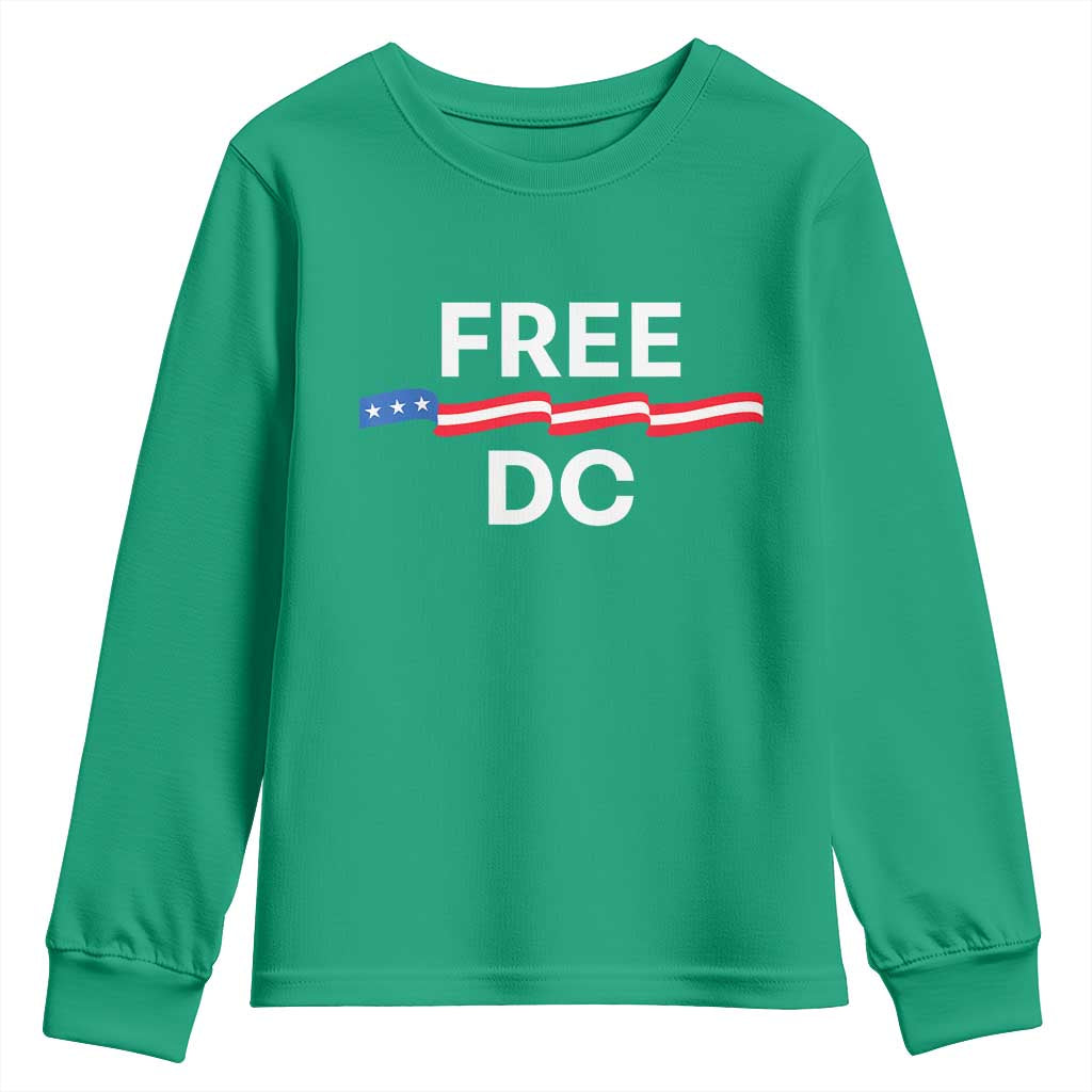 Free DC Youth Sweatshirt Defend Washington D.C. Statehood Rights - Wonder Print Shop