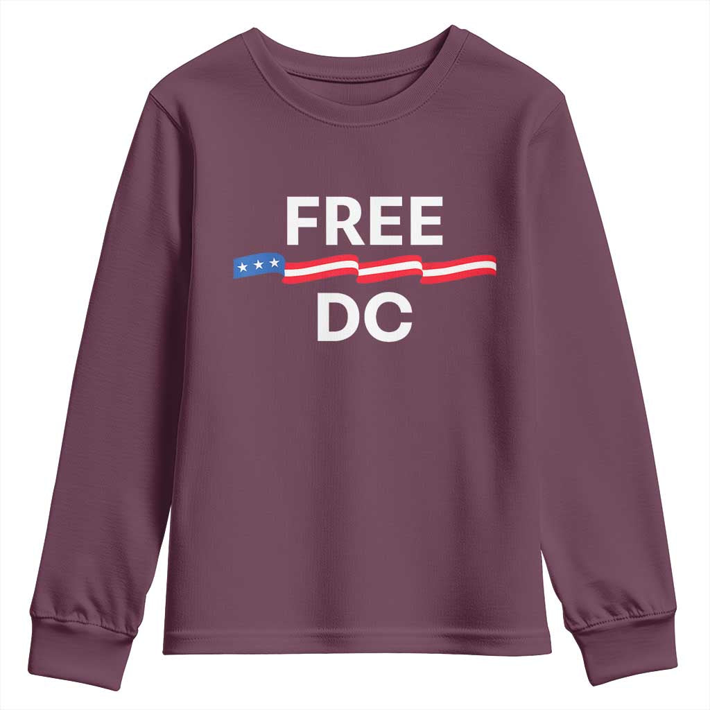 Free DC Youth Sweatshirt Defend Washington D.C. Statehood Rights - Wonder Print Shop