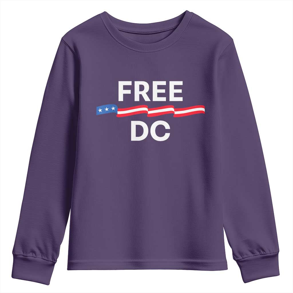 Free DC Youth Sweatshirt Defend Washington D.C. Statehood Rights - Wonder Print Shop