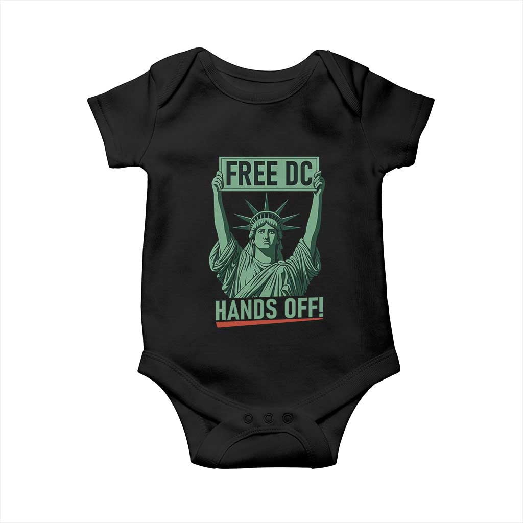 Free DC Hands Off Baby Onesie Statue of Liberty for Washington D.C. Rights - Wonder Print Shop