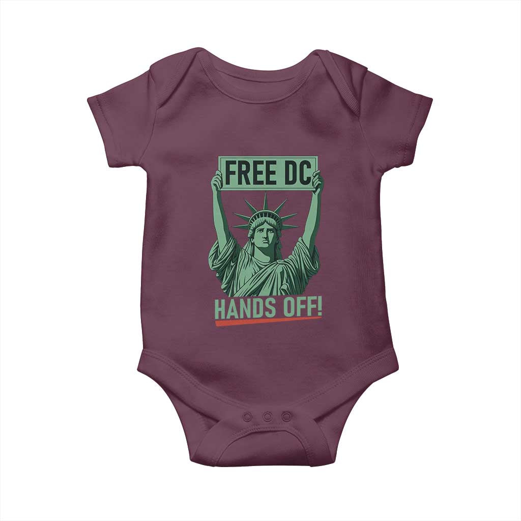 Free DC Hands Off Baby Onesie Statue of Liberty for Washington D.C. Rights - Wonder Print Shop