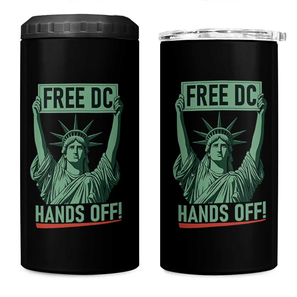 Free DC Hands Off 4 in 1 Can Cooler Tumbler Statue of Liberty for Washington D.C. Rights - Wonder Print Shop