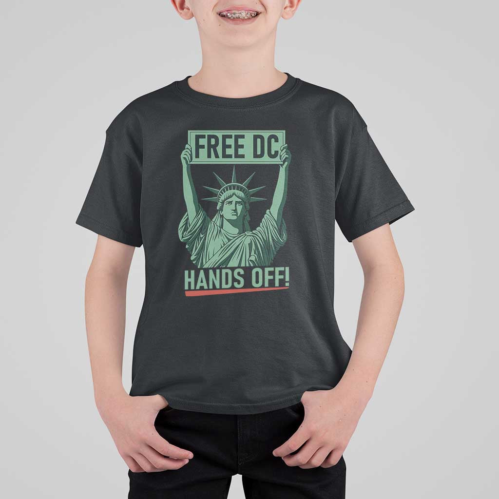 Free DC Hands Off T Shirt For Kid Statue of Liberty for Washington D.C. Rights - Wonder Print Shop