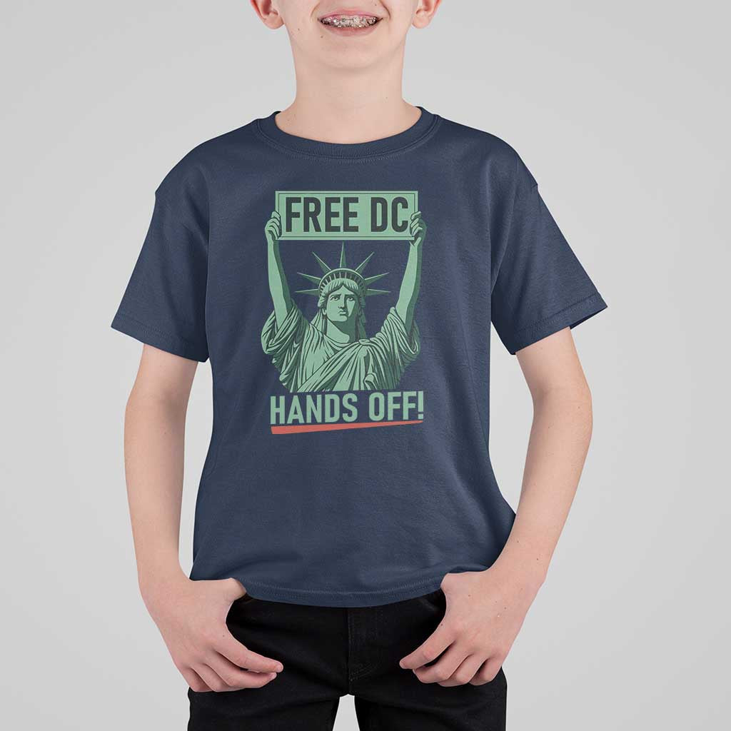 Free DC Hands Off T Shirt For Kid Statue of Liberty for Washington D.C. Rights - Wonder Print Shop