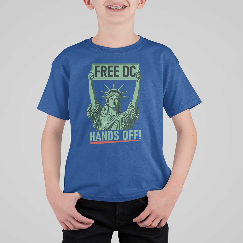Free DC Hands Off T Shirt For Kid Statue of Liberty for Washington D.C. Rights - Wonder Print Shop