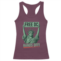 Free DC Hands Off Racerback Tank Top Statue of Liberty for Washington D.C. Rights - Wonder Print Shop