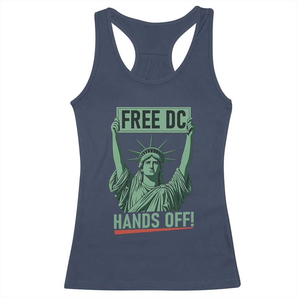 Free DC Hands Off Racerback Tank Top Statue of Liberty for Washington D.C. Rights - Wonder Print Shop