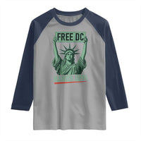 Free DC Hands Off Raglan Shirt Statue of Liberty for Washington D.C. Rights - Wonder Print Shop