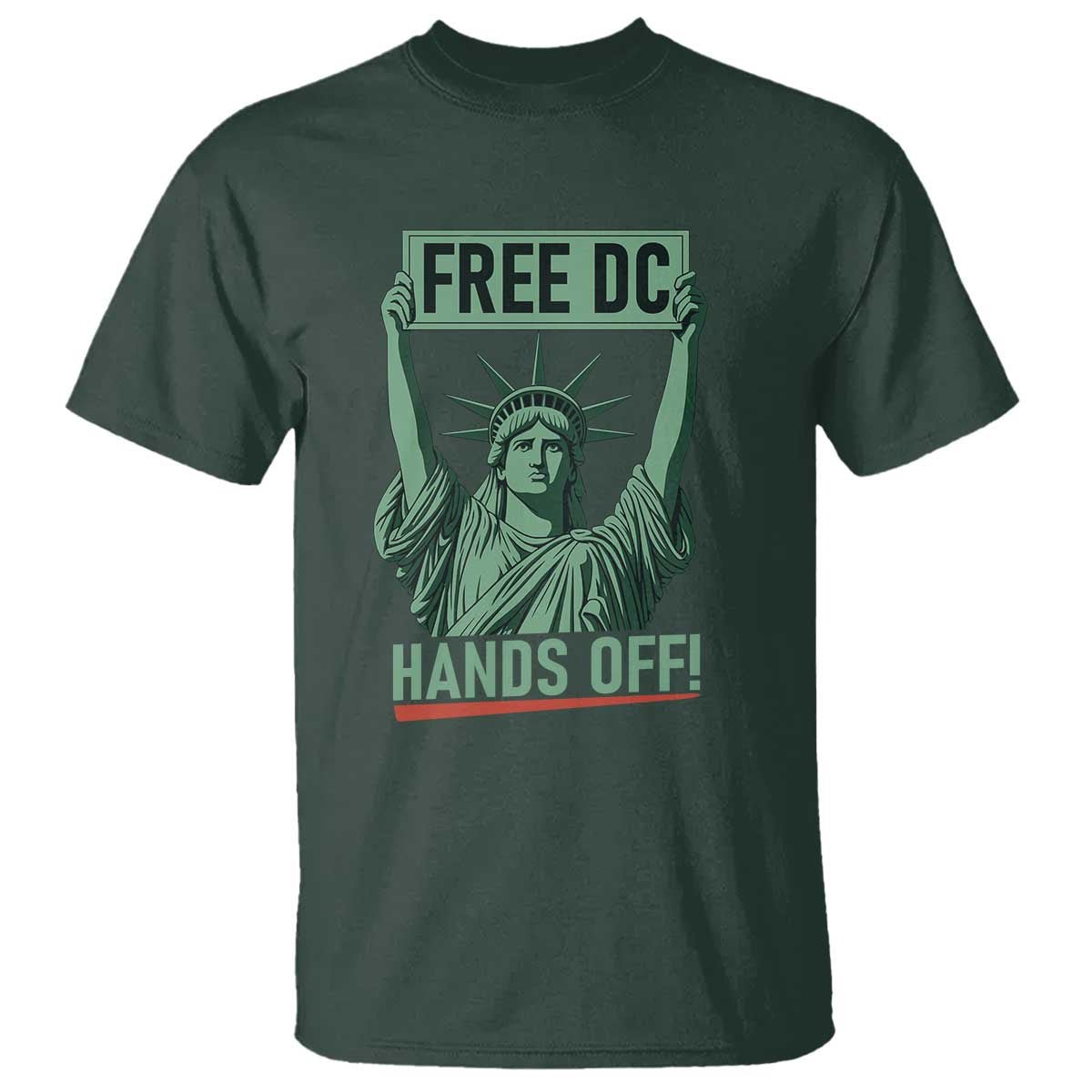 Free DC Hands Off T Shirt Statue of Liberty for Washington D.C. Rights - Wonder Print Shop
