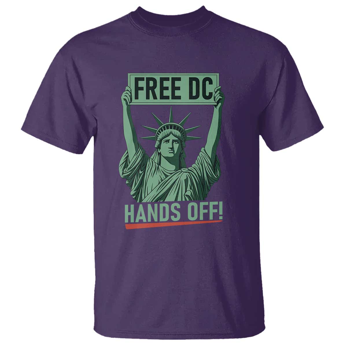 Free DC Hands Off T Shirt Statue of Liberty for Washington D.C. Rights - Wonder Print Shop