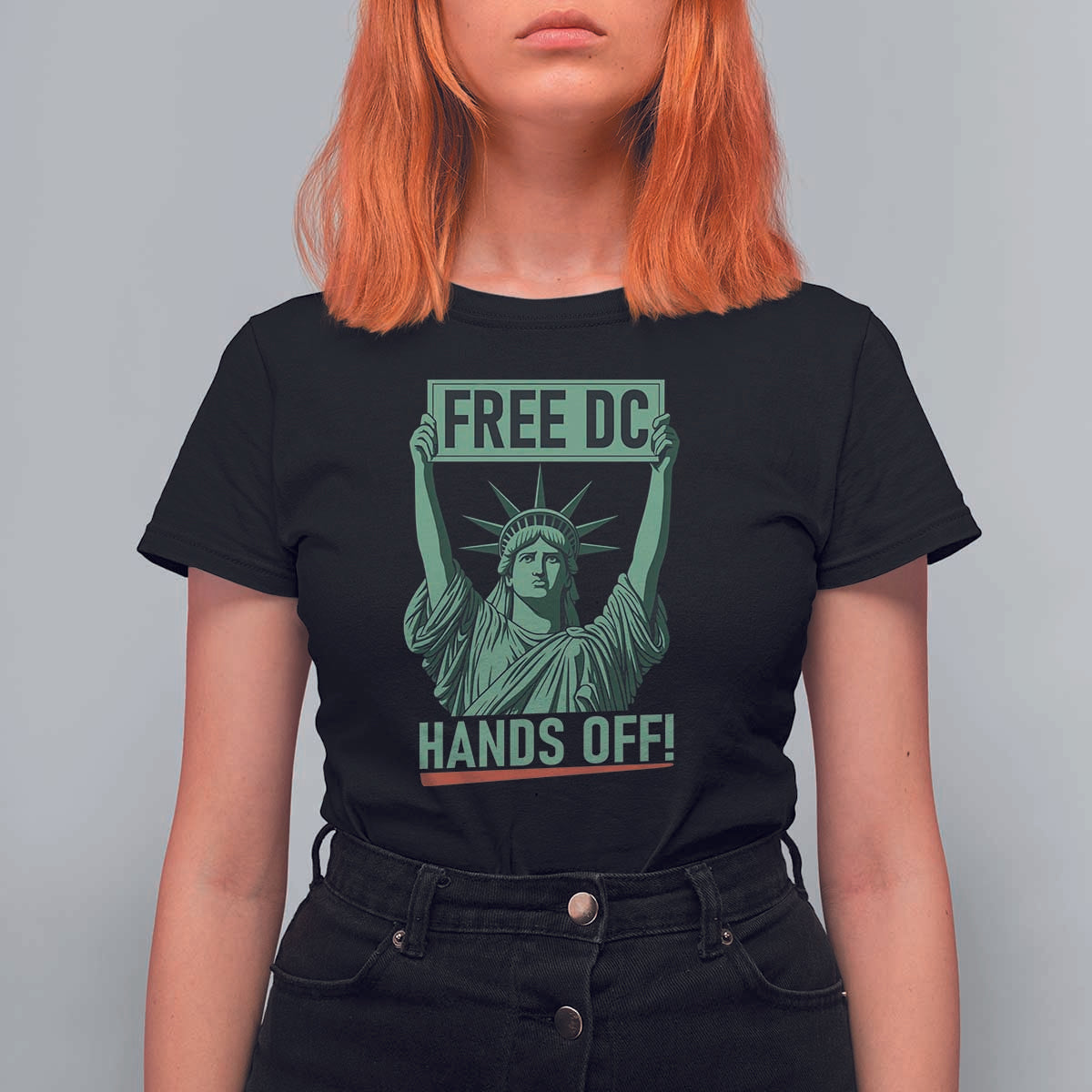 Free DC Hands Off T Shirt For Women Statue of Liberty for Washington D.C. Rights - Wonder Print Shop
