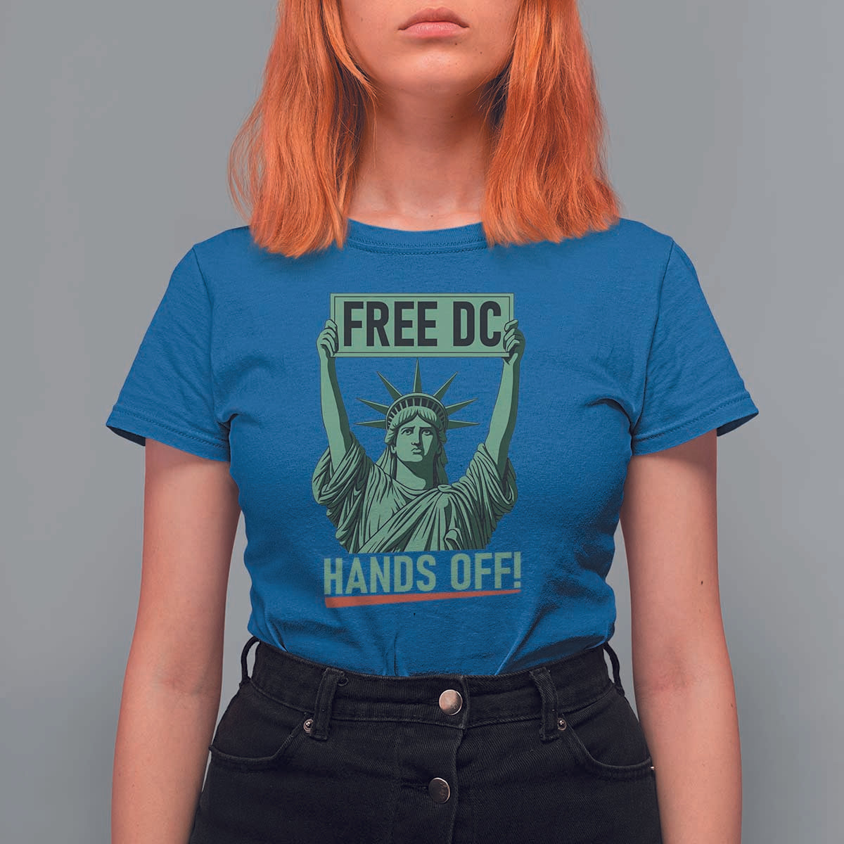 Free DC Hands Off T Shirt For Women Statue of Liberty for Washington D.C. Rights - Wonder Print Shop