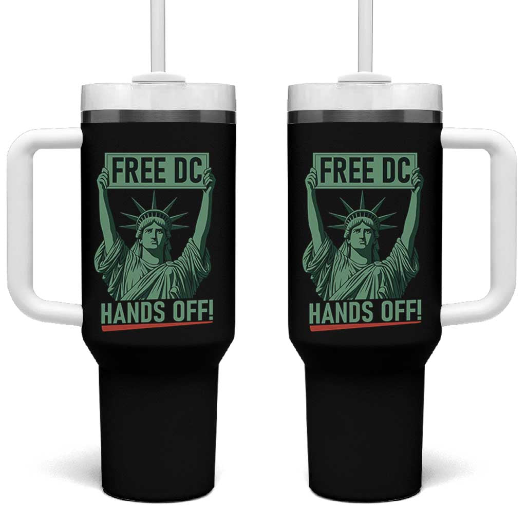 Free DC Hands Off Tumbler With Handle Statue of Liberty for Washington D.C. Rights - Wonder Print Shop