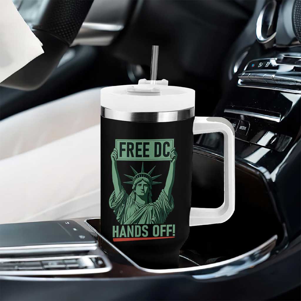 Free DC Hands Off Tumbler With Handle Statue of Liberty for Washington D.C. Rights - Wonder Print Shop
