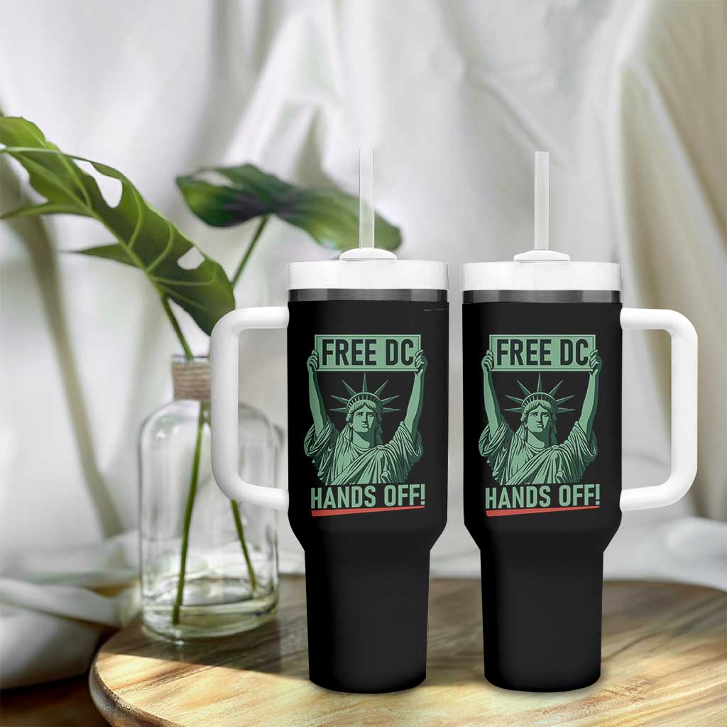 Free DC Hands Off Tumbler With Handle Statue of Liberty for Washington D.C. Rights - Wonder Print Shop