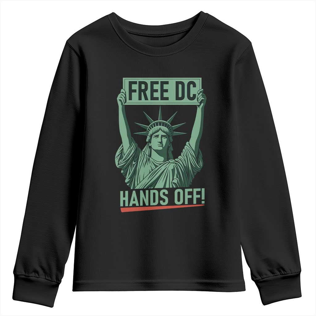 Free DC Hands Off Youth Sweatshirt Statue of Liberty for Washington D.C. Rights - Wonder Print Shop