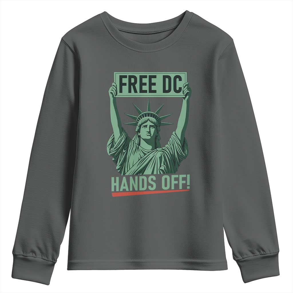 Free DC Hands Off Youth Sweatshirt Statue of Liberty for Washington D.C. Rights - Wonder Print Shop