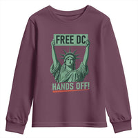 Free DC Hands Off Youth Sweatshirt Statue of Liberty for Washington D.C. Rights - Wonder Print Shop