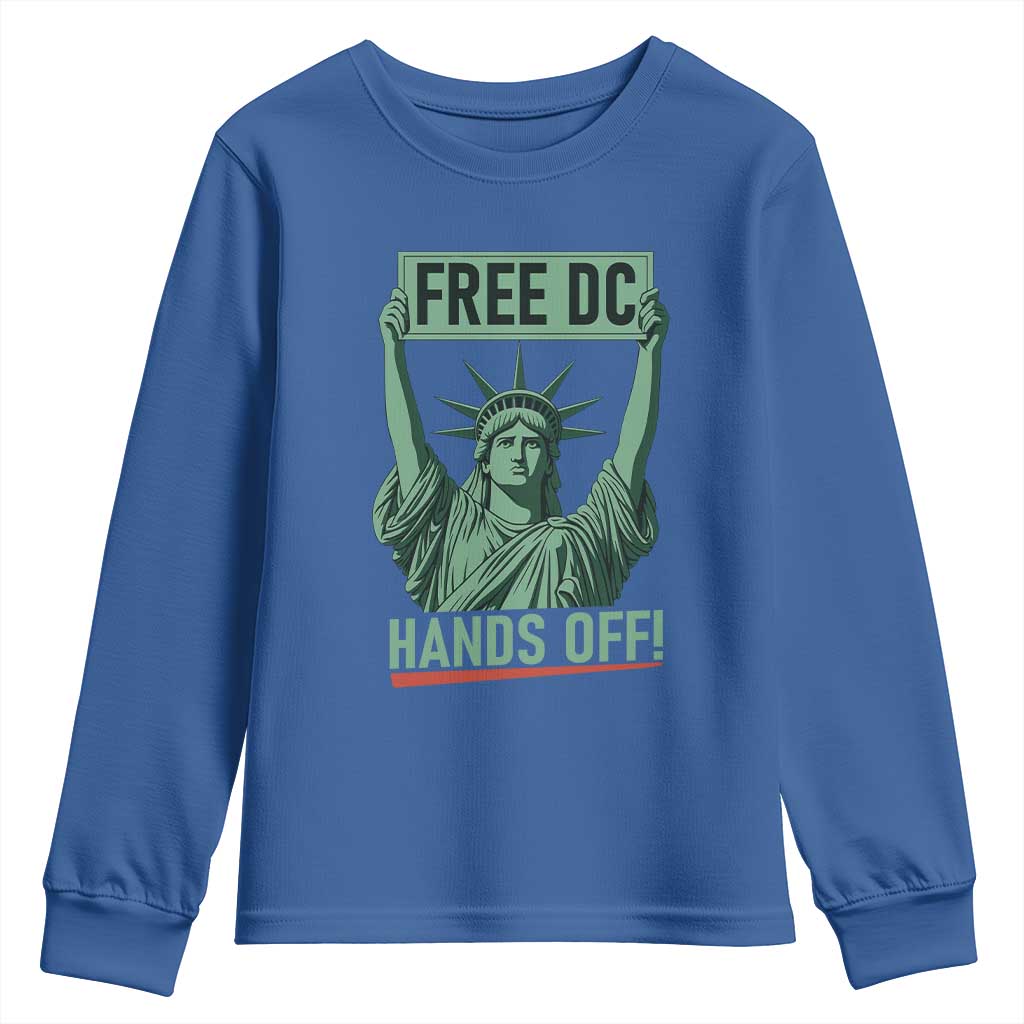 Free DC Hands Off Youth Sweatshirt Statue of Liberty for Washington D.C. Rights - Wonder Print Shop
