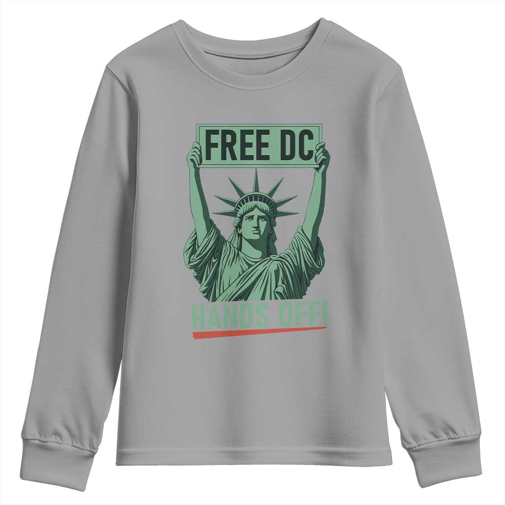 Free DC Hands Off Youth Sweatshirt Statue of Liberty for Washington D.C. Rights - Wonder Print Shop