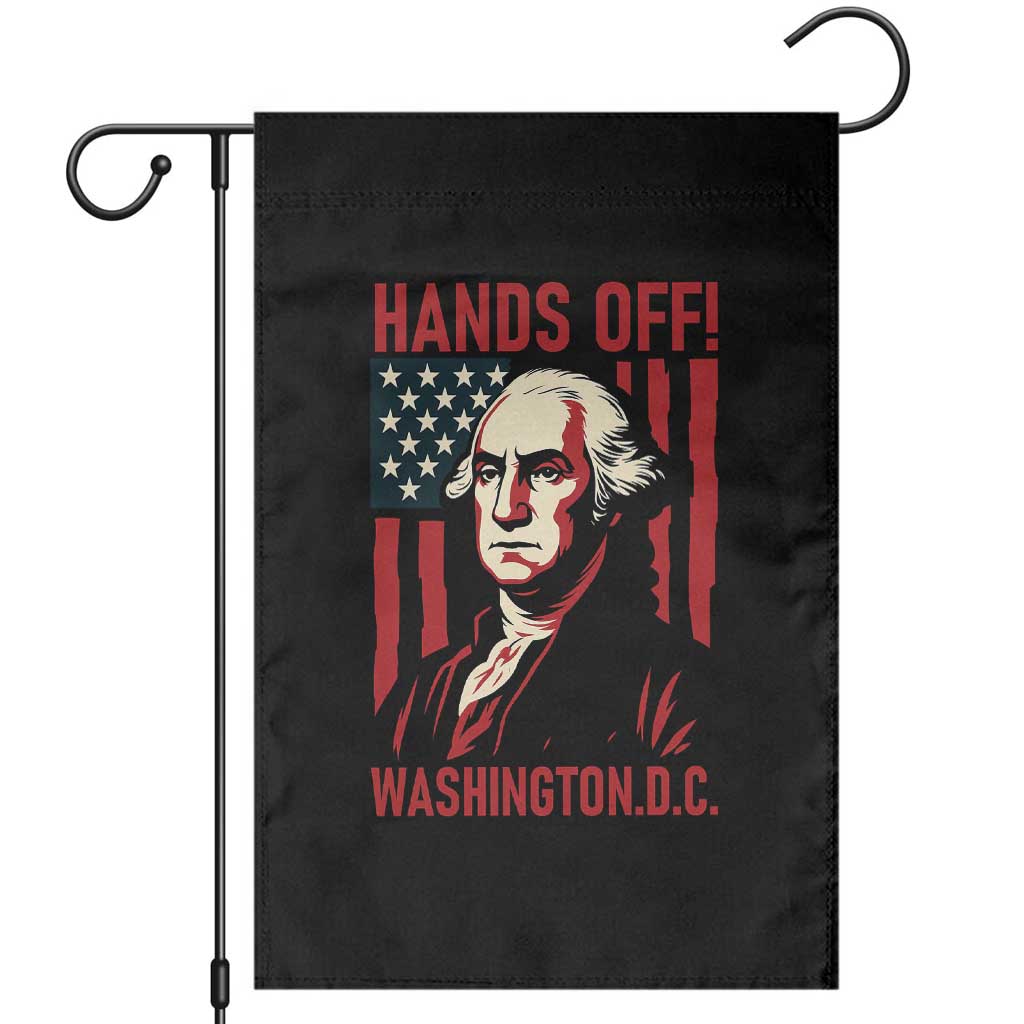 Hands Off DC Patriotic Garden Flag George Washington American Flag - Wonder Print Shop