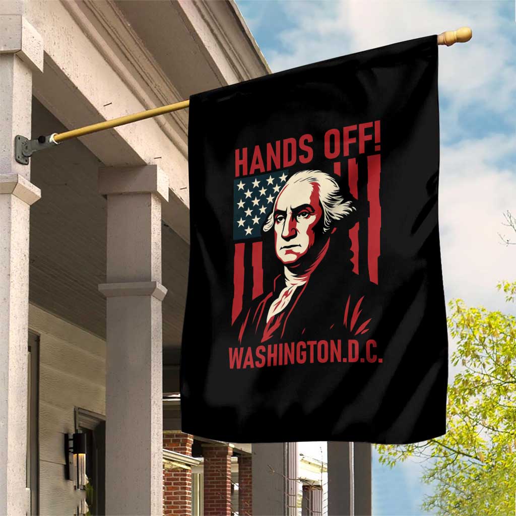 Hands Off DC Patriotic Garden Flag George Washington American Flag - Wonder Print Shop