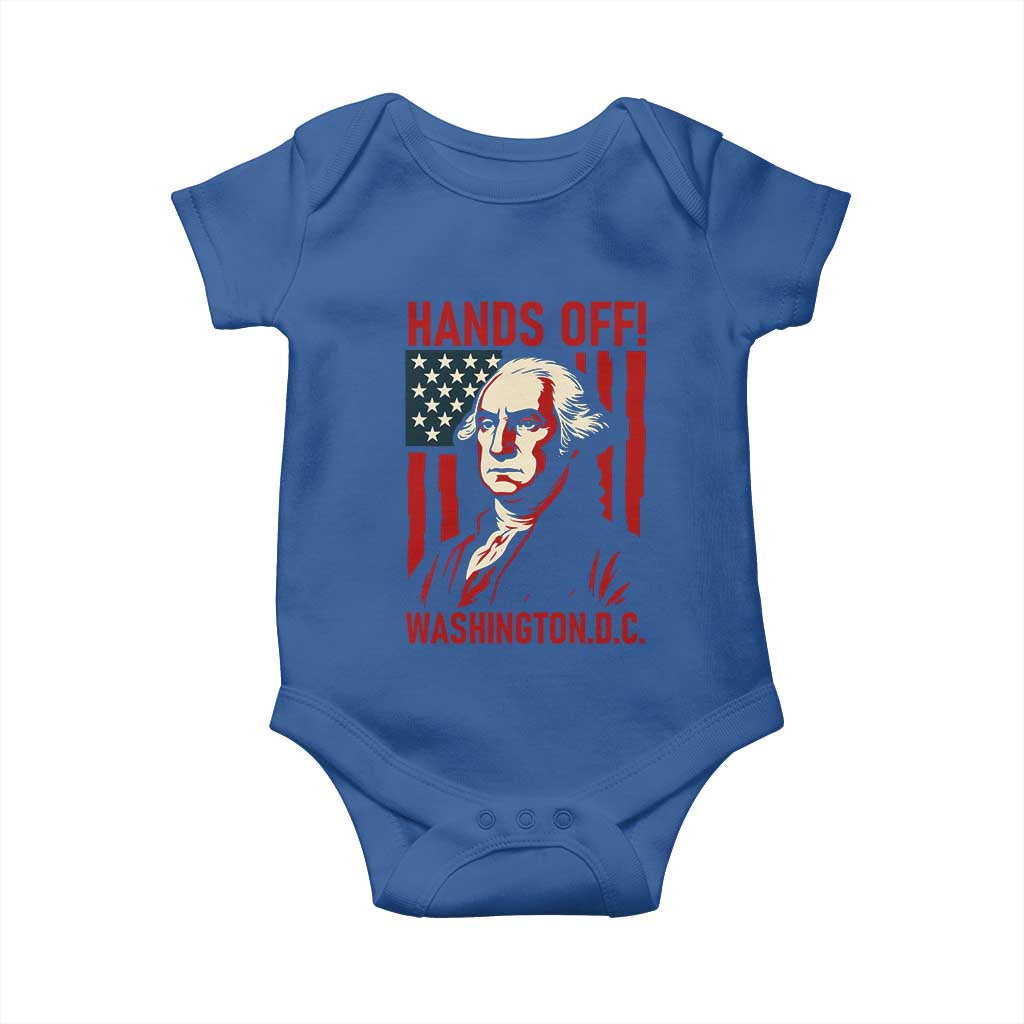 Hands Off DC Patriotic Baby Onesie George Washington American Flag - Wonder Print Shop
