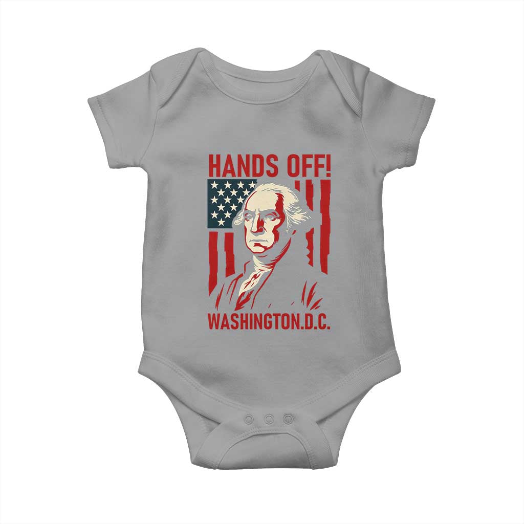 Hands Off DC Patriotic Baby Onesie George Washington American Flag - Wonder Print Shop