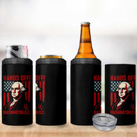 Hands Off DC Patriotic 4 in 1 Can Cooler Tumbler George Washington American Flag - Wonder Print Shop