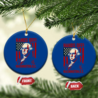 Hands Off DC Patriotic Ceramic Ornament George Washington American Flag - Wonder Print Shop