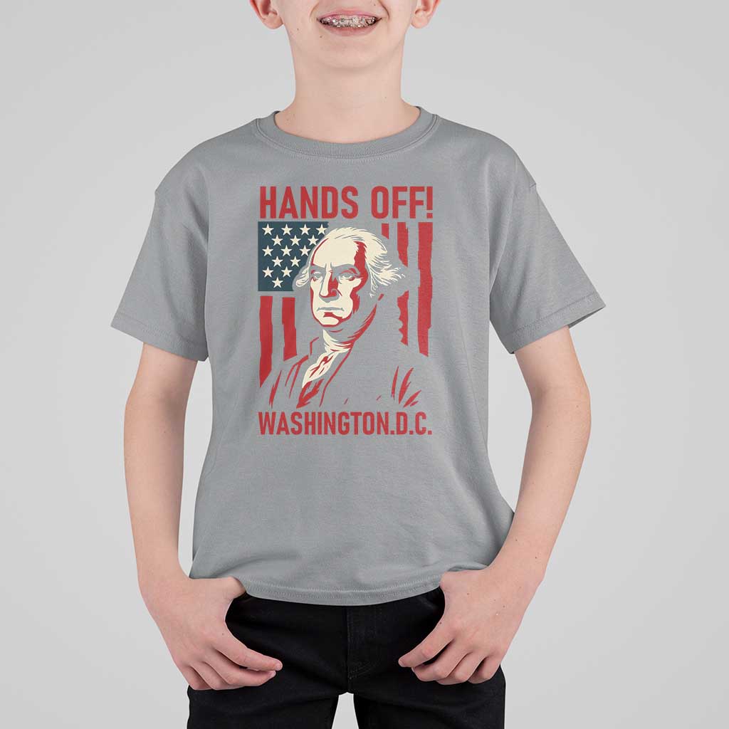 Hands Off DC Patriotic T Shirt For Kid George Washington American Flag - Wonder Print Shop