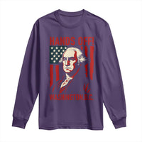Hands Off DC Patriotic Long Sleeve Shirt George Washington American Flag - Wonder Print Shop