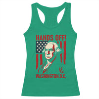Hands Off DC Patriotic Racerback Tank Top George Washington American Flag - Wonder Print Shop