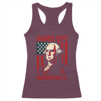 Hands Off DC Patriotic Racerback Tank Top George Washington American Flag - Wonder Print Shop