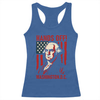 Hands Off DC Patriotic Racerback Tank Top George Washington American Flag - Wonder Print Shop
