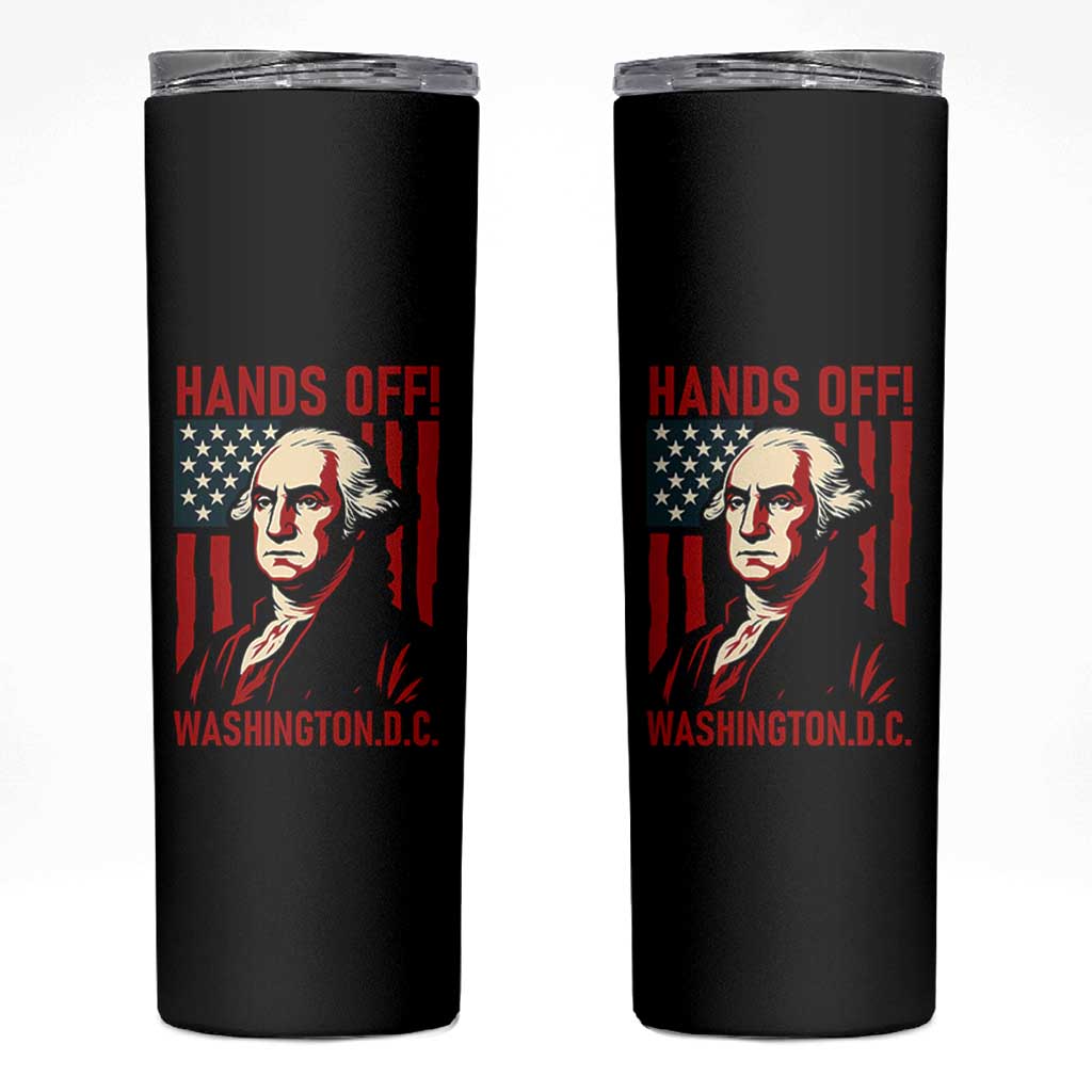 Hands Off DC Patriotic Skinny Tumbler George Washington American Flag - Wonder Print Shop