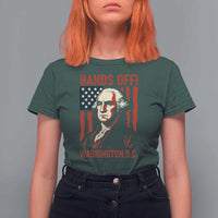 Hands Off DC Patriotic T Shirt For Women George Washington American Flag - Wonder Print Shop