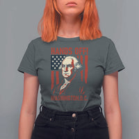 Hands Off DC Patriotic T Shirt For Women George Washington American Flag - Wonder Print Shop