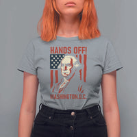 Hands Off DC Patriotic T Shirt For Women George Washington American Flag - Wonder Print Shop